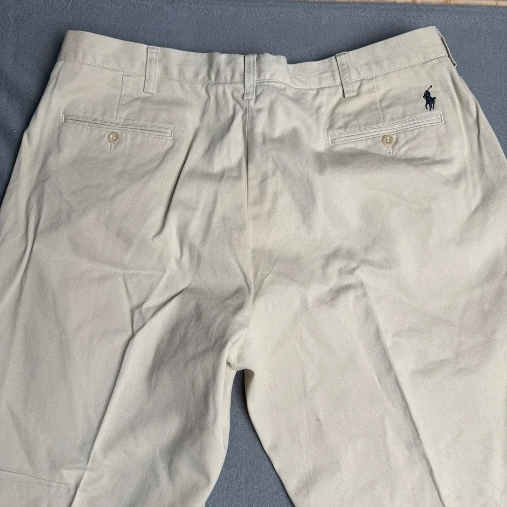 Polo Ralph Lauren Preston Pant Mens 40x30 Khaki Tan Cotton Chino Straight Leg